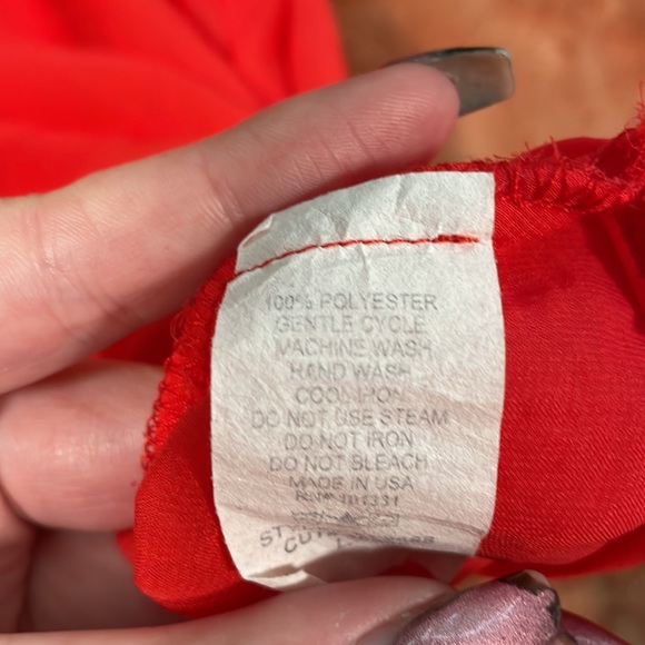 Red Sheer Top - Picture 3 of 4